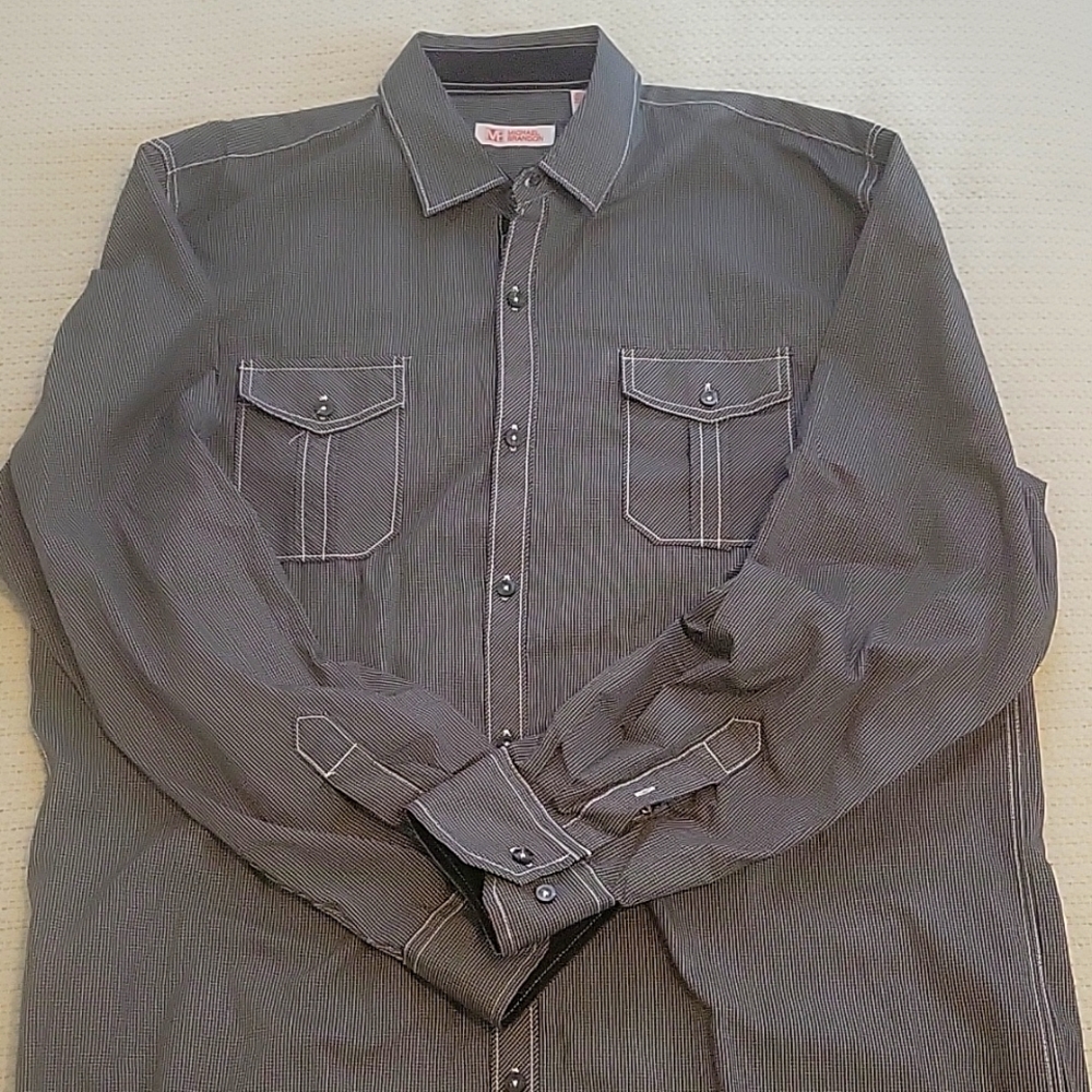 Michael Brandon collared button down XL